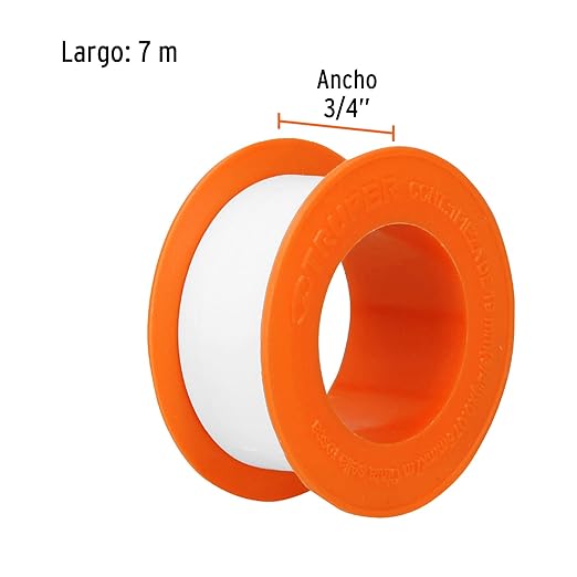 Cinta sellada roscas- 3/4" x 7 m-Truper