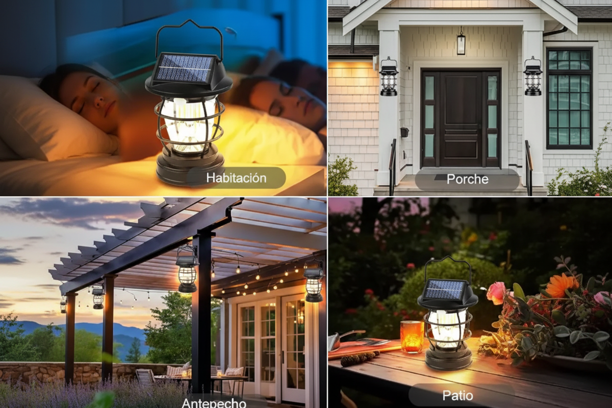 Lámpara Solar de Exterior con Sensor de Movimiento – Iluminación Intensiva USB