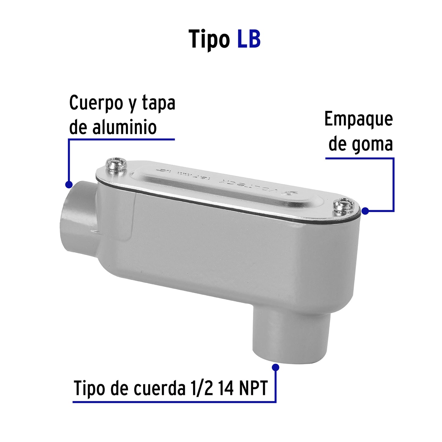 Condulets conexión - LB 1/2" - Volteck