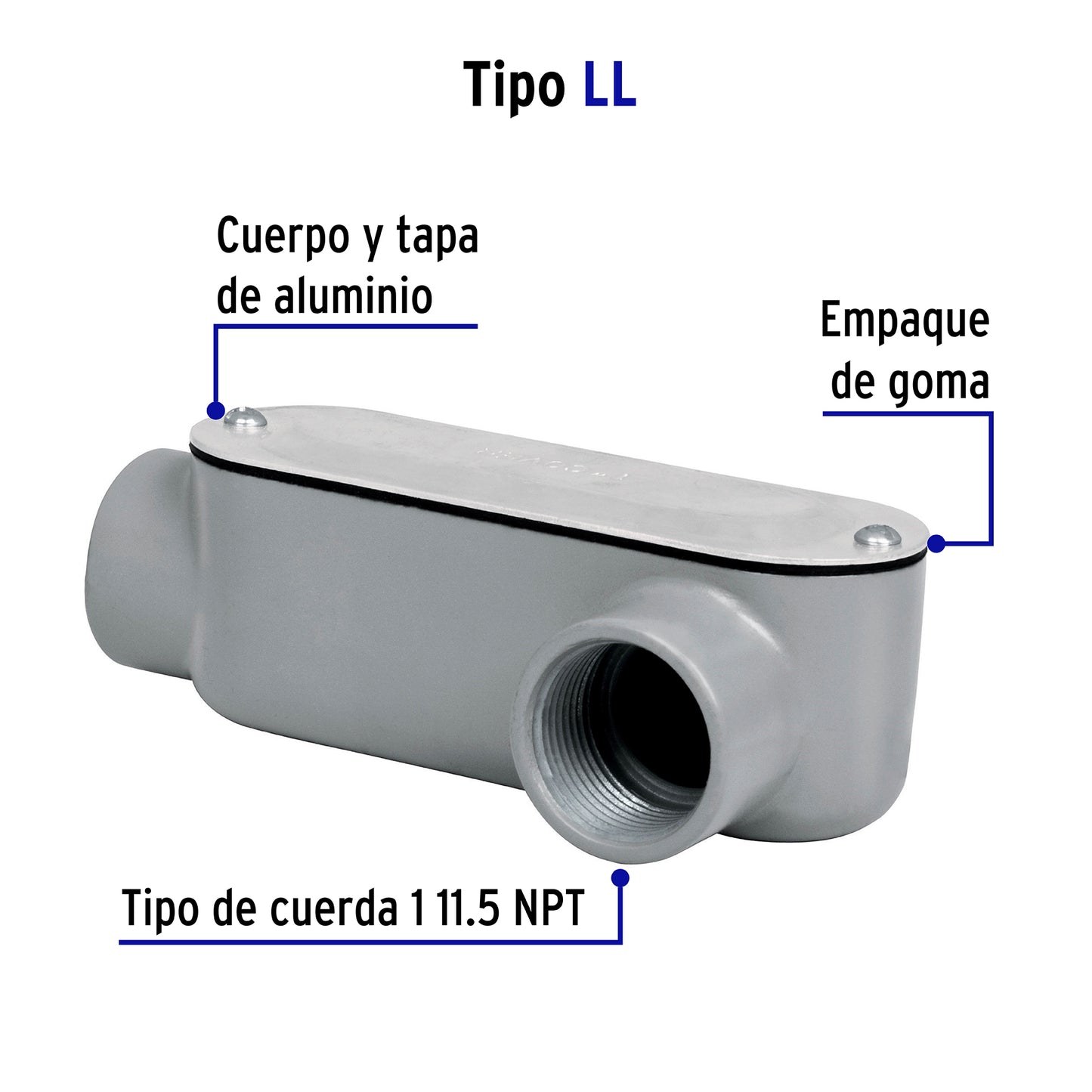 Condulets conexión - LL 1" - Volteck