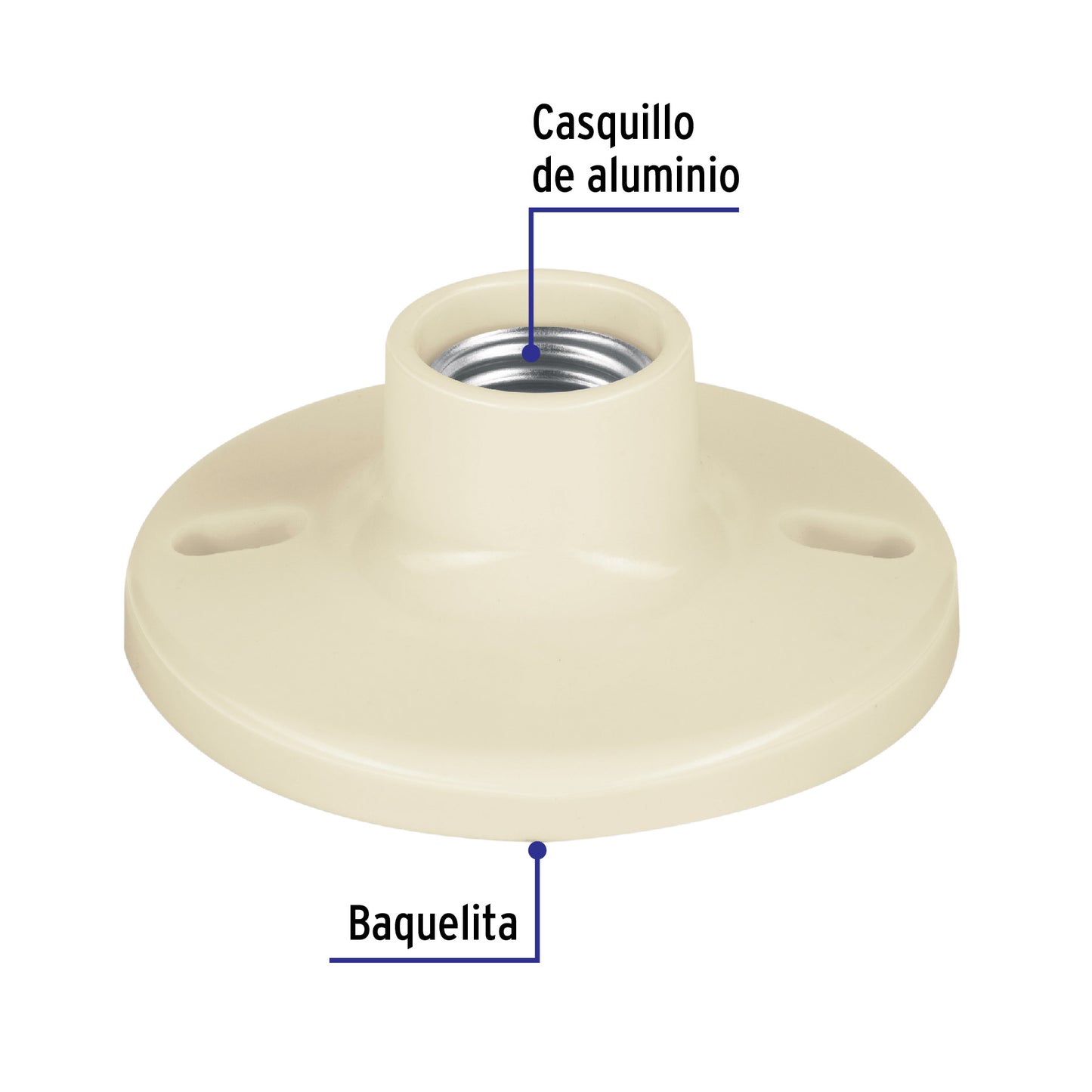 Portalámpara de baquelita - POPL-11 - Volteck