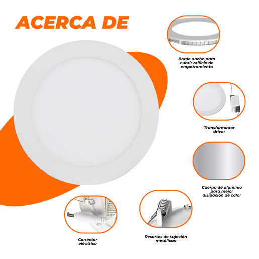 BUCARAMANGA X - Lámpara Downlight Empotrable LED 9 W Luz Cálida-Tecnolite