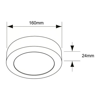ANKAA II - Lámpara Plafón LED 12 W Luz de Día-Tecnolite