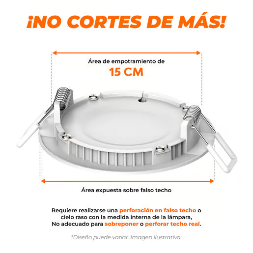 BUCARAMANGA VII - Lámpara Downlight Empotrable LED 12 W Luz de Día-Tecnolite