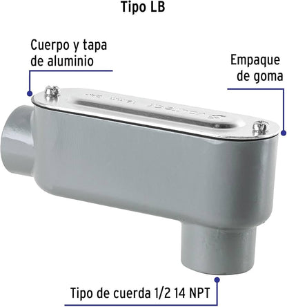 Condulet 3/4" Conexión Tipo LB, Volteck