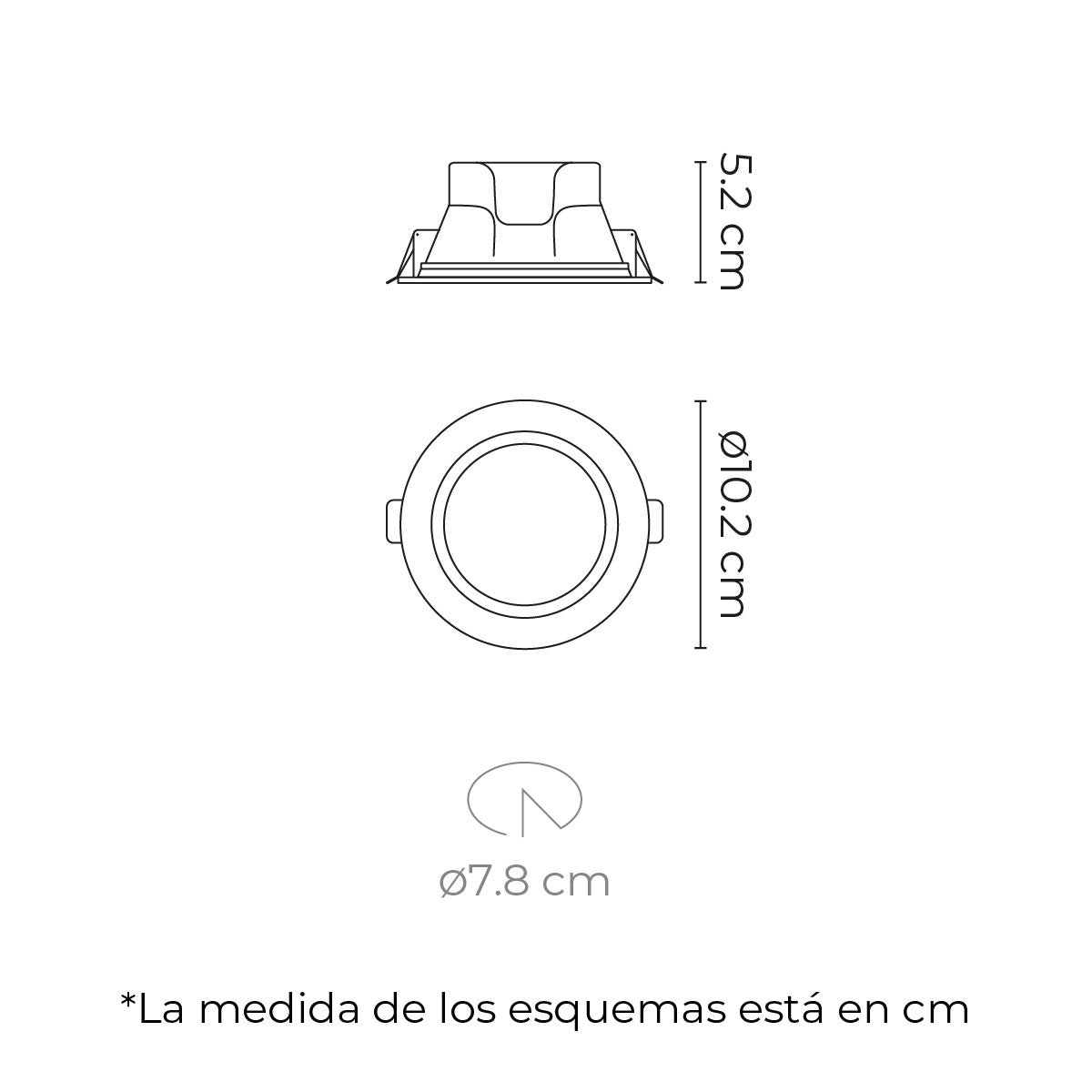 Illux TL-6005 Lámpara Led Cirkel I De Empotrar En Techo 5 W 100-277 V