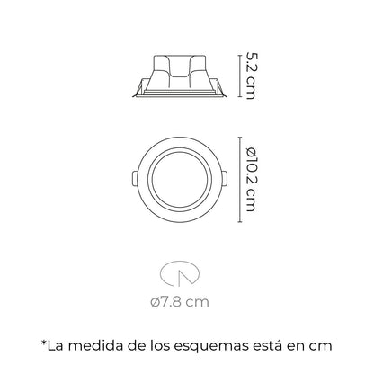 Illux TL-6005 Lámpara Led Cirkel I De Empotrar En Techo 5 W 100-277 V