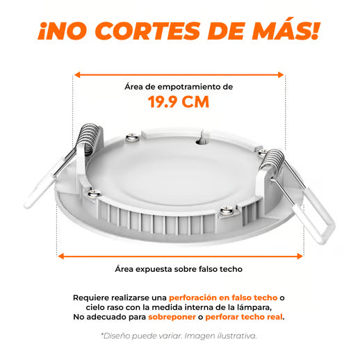 BUCARAMANGA VIII - Lámpara Downlight Empotrable LED 18 W Luz de Día-Tecnolite