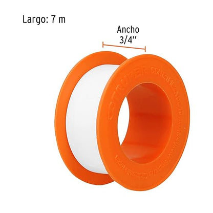 Cinta sellada roscas- 3/4" x 7 m-Truper