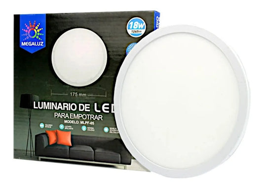 Lámpara Empotrar 18w-Megaluz
