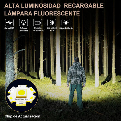 Linterna LED de Alta Potencia USB Recargable