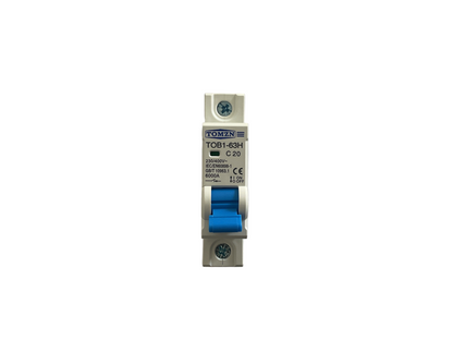Interruptor termomagnetico-1 polo-20A-400V-Tomzn