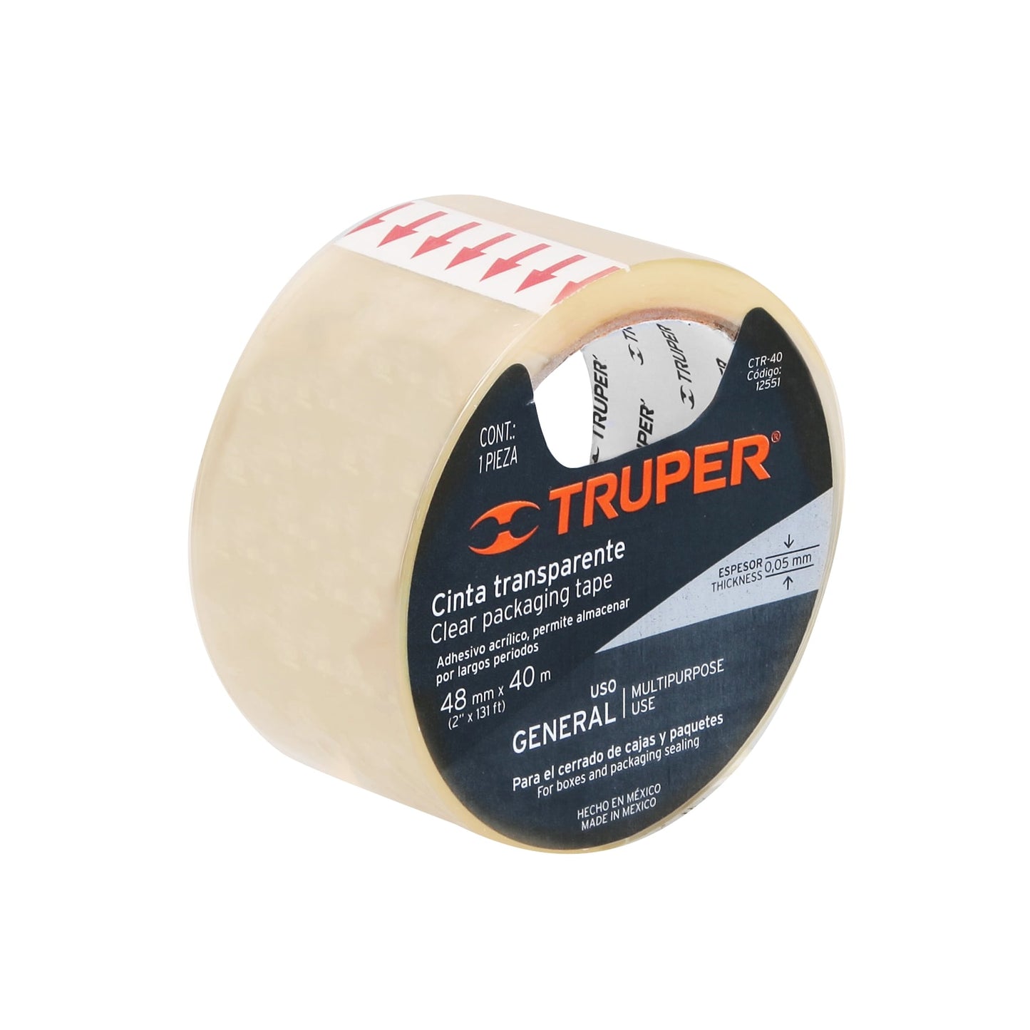Cinta Transparente  48m x 40m-CTR-40- Truper