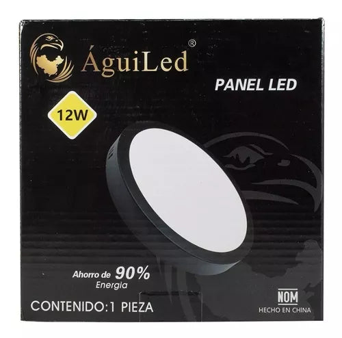 Lampara Negra Plafon Led 12w - Aguiled