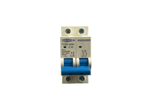 Interruptor termomagnetico -2 polos-25A-400V-Tomzn