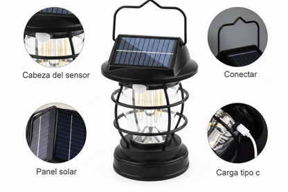 Lámpara Solar de Exterior con Sensor de Movimiento – Iluminación Intensiva USB