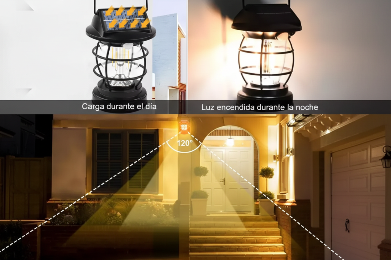 Lámpara Solar de Exterior con Sensor de Movimiento – Iluminación Intensiva USB