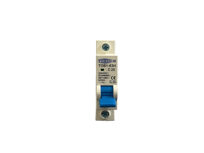 Interruptor termomagnetico-1 polo-25A-400V-Tomzn