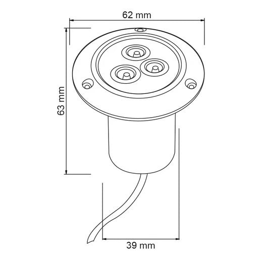 ADANA - Lámpara de Piso Empotrable LED 5 W Luz Cálida-Tecnolite