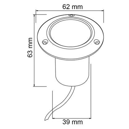 ADANA - Lámpara de Piso Empotrable LED 5 W Luz Cálida-Tecnolite