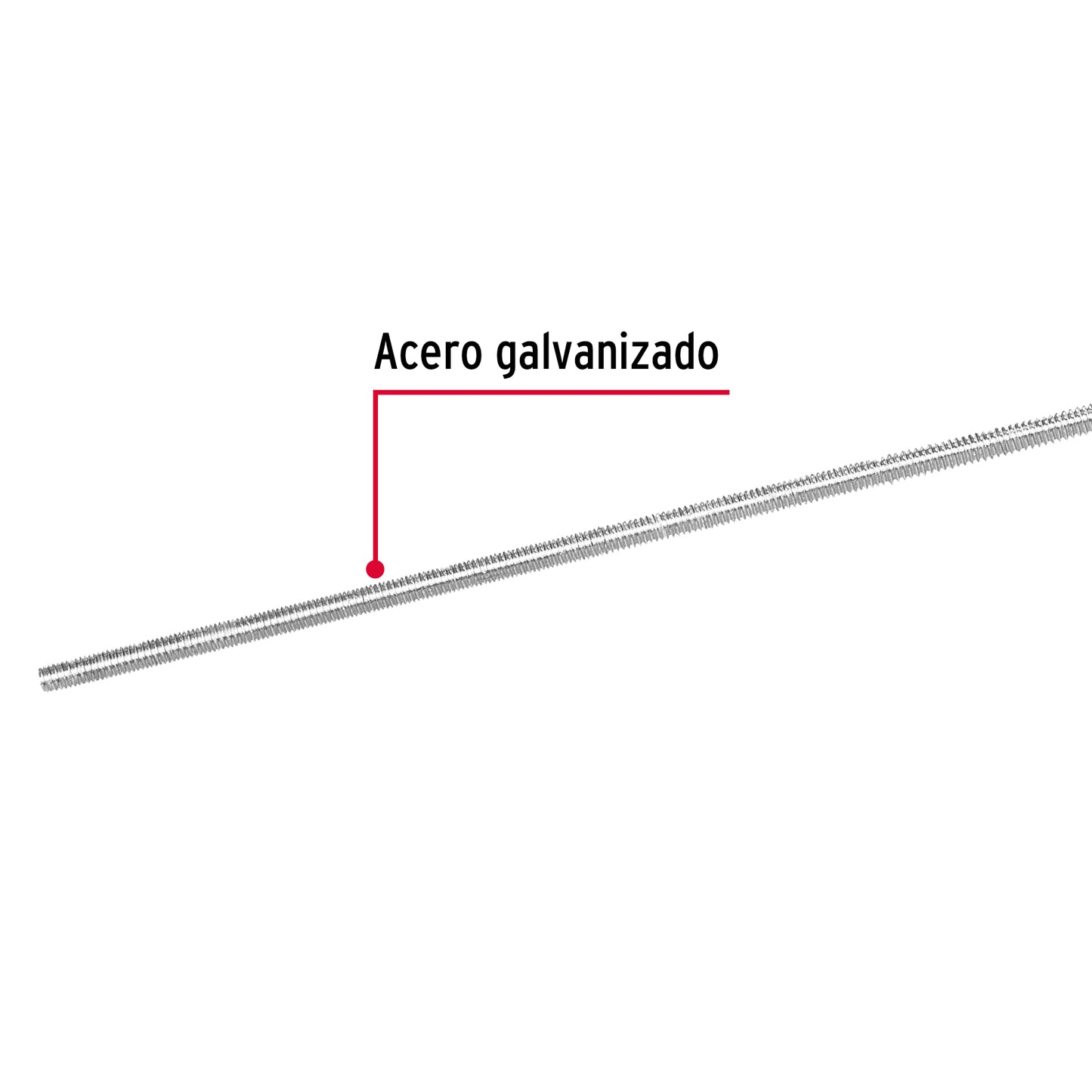 Varilla roscada de 1 m x 1/4"- Fiero