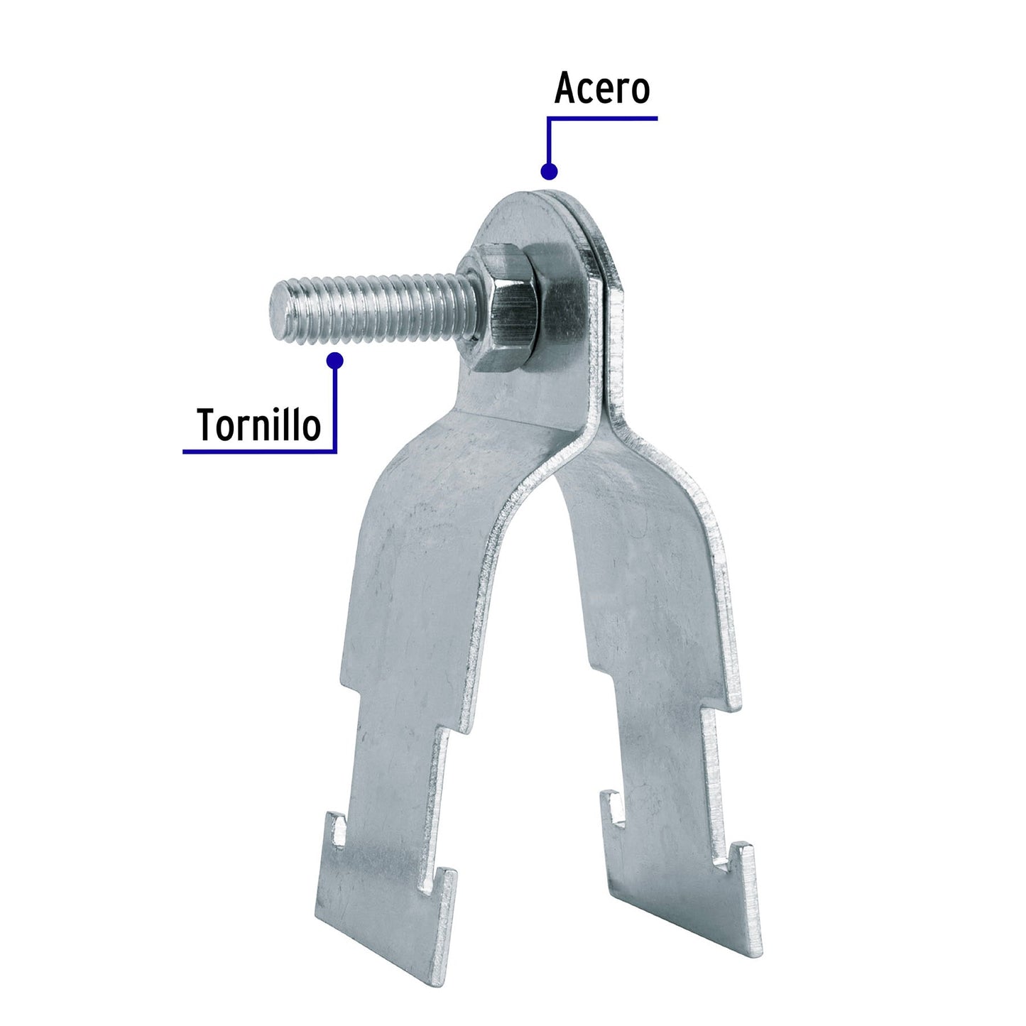 Abrazadera para perfil unicanal - 1" - VOLTECK