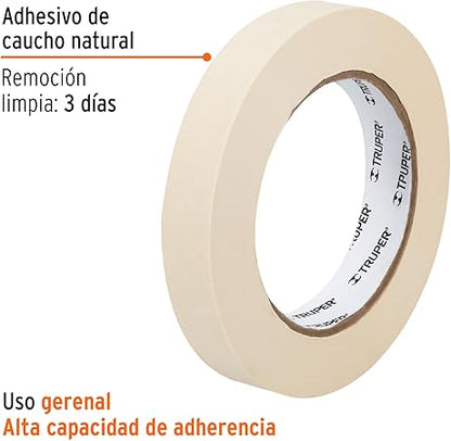 Cinta masking tape - 3/4" x 50 m - MSK-3/4 - Truper