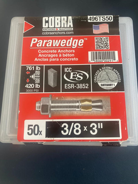 Anclas para concreto - 3/8" X 3" - Cobra