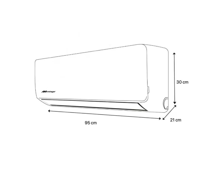 Minisplit Inverter Frio/Calor- 1 Ton 110V, Blanco-Mirage