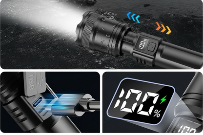 Linterna Táctica Led Recargable Por USB