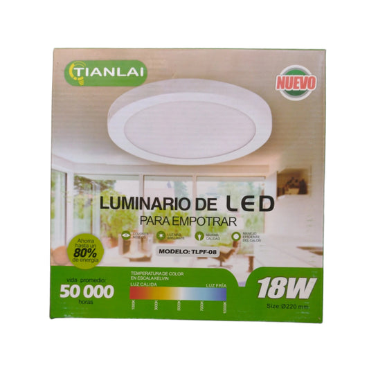 Luminario de led para empotrar - TLPF-08 - 18 w - Tianlai