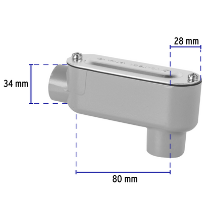 Condulet 1/2" conexión tipo LB, Volteck