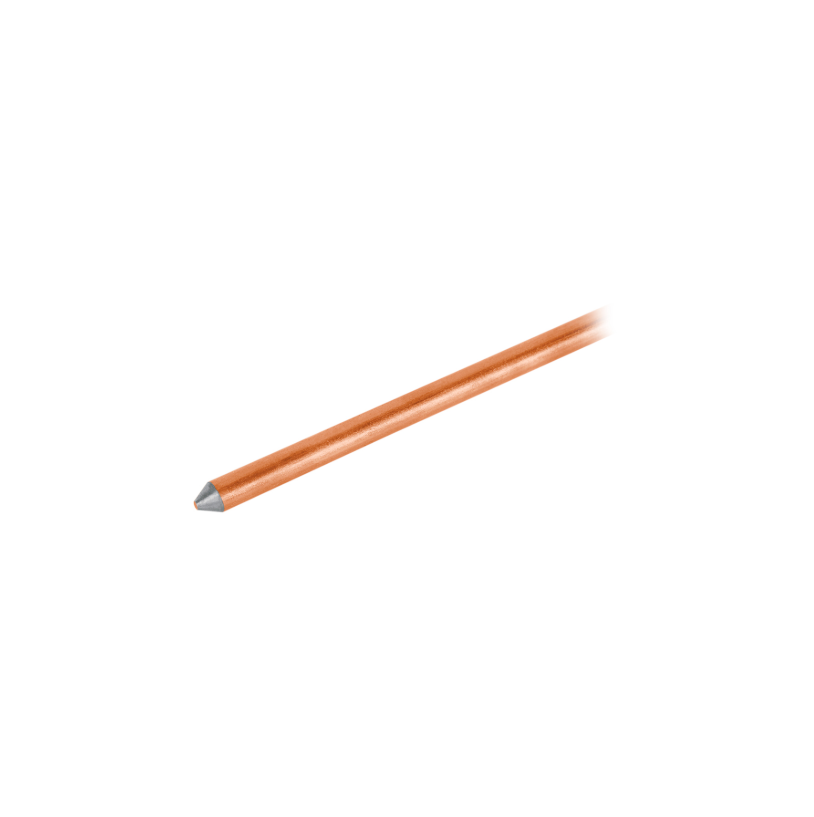 Varilla de 1.5 m-Acero Revestido de Cobre-1/2" -Volteck
